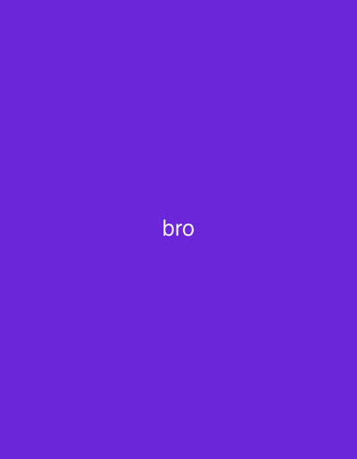 The image displays a solid, dark purple background. Centered horizontally within the frame and slightly above the vertical midpoint, the white sans-serif text "bro" appears in lowercase. There are no other discernible subjects, objects, people, or environmental details present. The scene does not provide any identifying markers for a specific location in Casablanca, Morocco, or any other city.