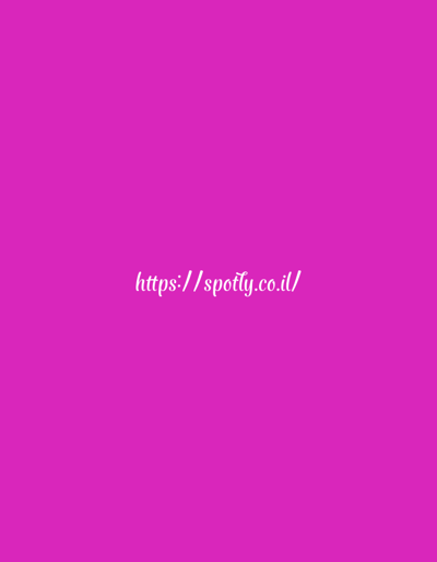 The image is a plain, solid magenta background with a white URL in the center: "https://spotty.co.il/". There are no people, objects, or environmental details present in the image. The URL is the sole content, and there is no information to suggest a location in Ashkelon, Israel, or any other specific place.
