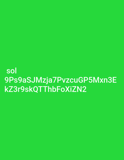 The image displays a bright green background with white text. The text is arranged in three lines. The first line reads "sol". The second line reads "9Ps9aSjMzja7PvzcuGP5Mxn3E". The third line reads "kZ3r9skQTThbFoXiZN2". There are no people, objects, or any discernible scene or setting. The image appears to be a digital creation, likely for a code or password display, given the alphanumeric characters. No specific time of day, weather, or location cues are present, other than the provided metadata indicating Surabaya, East Java. The text itself does not convey any particular emotion.