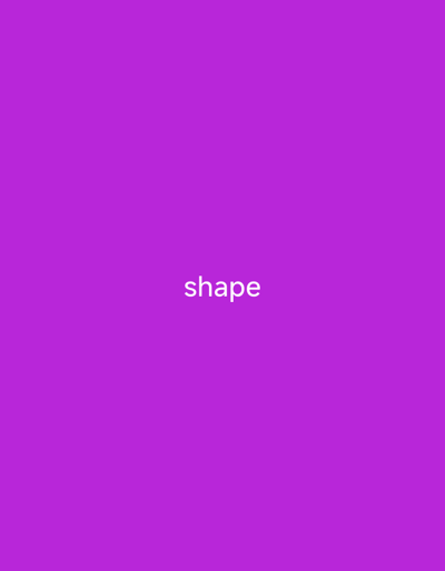 The image is a plain purple background with the word "shape" written in white text in the center. There is no discernible location in the city of Unknown, Nigeria or any other identifiable geographic context. The image contains no people, subjects, objects, actions, or interactions.