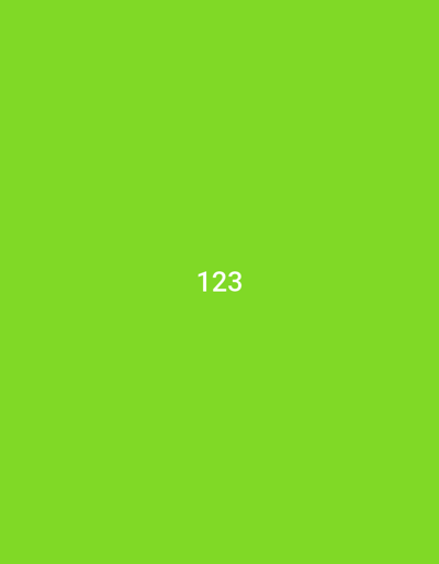 The image is a photograph of a solid, bright green background. Centered within the frame, and rendered in white text, is the number "123". There are no other subjects, objects, activities, or contextual details visible in the image. The photograph appears to be a digital image, possibly a screenshot or a graphic element. No specific time of day, weather, or location cues can be inferred from the image itself.