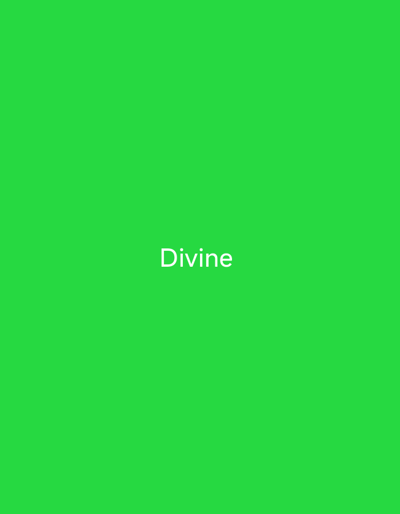 The image shows the word "Divine" written in white text on a bright green background. There are no people, objects, or actions depicted in the image. The location in the city of Jauro Shomwa, Nigeria, is not ascertainable from the provided image.