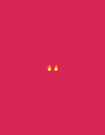 The image is a plain pink background with two fire emojis placed in the center. There is no identifiable location in the city of Banda Aceh, Indonesia, or any people, subjects, objects, actions, or interactions.