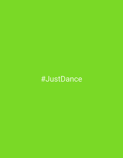This media file is a simple, static image with a plain, bright green background. Centered on the background is white text that reads "#JustDance". There are no other objects, people, or discernible scenes depicted. The image is purely graphic and text-based, with no contextual information about a specific time of day, weather, location, or emotions. The only discernible element is the hashtag "#JustDance" displayed in a clean, sans-serif font.