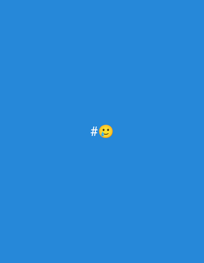 The image presents a minimalist composition against a solid, vibrant blue background. Centrally located, there are two distinct graphic elements. To the left is a stark white hash symbol (#). Immediately to its right is a yellow emoji, depicting a standard round, smiling face with upturned eyes and an open smile. A single, light blue tear is visible streaming from the emoji's left eye, indicating a "crying smiling face" or "face with tears of joy" expression. No other subjects, objects, or activities are present in the image. The simple, uncluttered aesthetic focuses solely on these two symbols. There are no discernible time-of-day, weather, or specific location cues within the visual frame itself, though the context provided places the image in Cuernavaca, Mexico. The visible text is the hash symbol, and the emoji conveys a mixed emotion often associated with being overwhelmed by joy or sorrow.