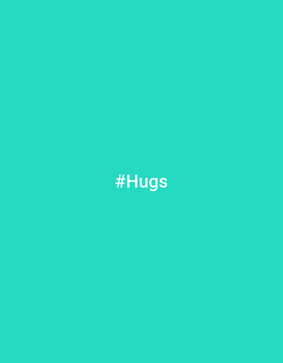The image is a solid turquoise background with the word "#Hugs" in white text centered near the bottom. There are no other objects or subjects. The image contains no discernible information related to the city of Alalubosa, Nigeria, nor any details suggesting it was taken there.