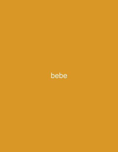 The image is a solid, bright yellow background with the word "bebe" in white font centered on the image. The coordinates provided locate the image in Kobe, Japan. The image contains no people, objects, or other details.