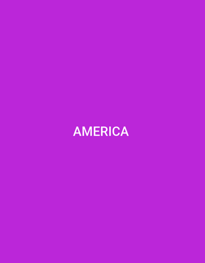 The image displays the word "AMERICA" in white, sans-serif font centered horizontally against a solid bright purple background. There are no other discernible elements in the image. The location in Küçükçekmece, Turkey is not depicted or implied by the visual content.