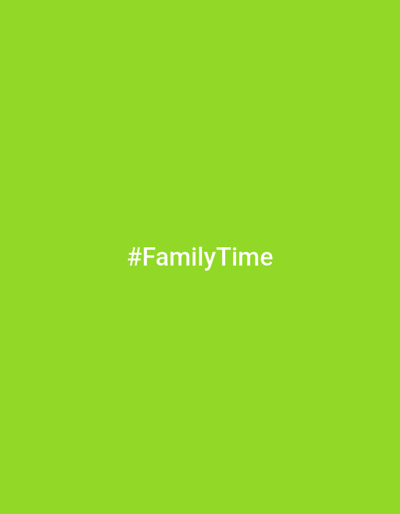 The image shows a plain, light green background with the text "#FamilyTime" in white, centered horizontally and vertically. No specific location in Byala Slatina, Bulgaria, or any people, subjects, objects, actions, interactions, or environmental details are depicted.