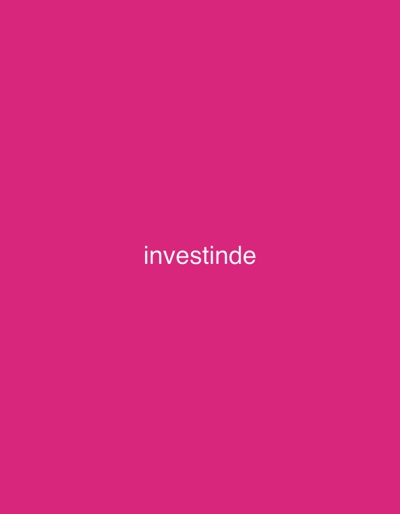 The image is a pink background with the word "investinde" written in white in the center. There is no location indicated in the image. It is not possible to determine if this image is located in the city of Mirandela, Portugal or any other location.