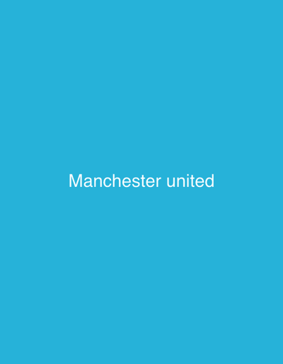 The image is a solid turquoise background with the text "Manchester united" centered on it in white. There is no indication of the city of Veliki Preslav, Bulgaria, or any other contextual information in the image.