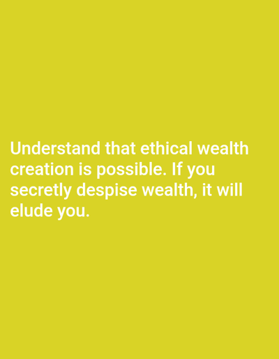 The image is a text-based image with the text "Understand that ethical wealth creation is possible. If you secretly despise wealth, it will elude you." There are no people or objects in the image. The image was likely created on a computer. The coordinates provided (latitude: 39.165, longitude: -85.739) correspond to a location in Columbus, Ohio, United States. There is no visual information to provide details about the specific environment.
