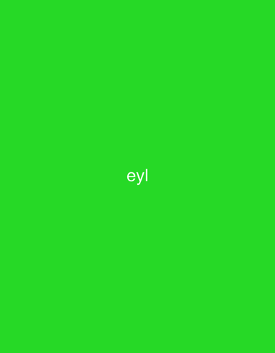 The image displays a solid, vibrant green background. The lowercase letters "eyl" are centrally positioned in white text. No other subjects, objects, people, or actions are depicted. The image provides no visual information or context that indicates a specific physical location, including the city of Dar Bouazza, Morocco, or any environmental details within it.