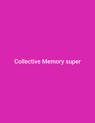 The image is a plain pink background with white text at the bottom that reads "Collective Memory super". There is no indication of the city of Verkhniachka, Ukraine, or any other environmental details.