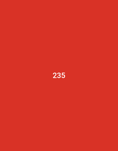 The image is a solid red background with the number "235" in white text centered in the bottom half of the image. The coordinates provided place this image in Kecamatan Panceng, Indonesia. No people, subjects, objects, actions, interactions, or environment are present in the image.