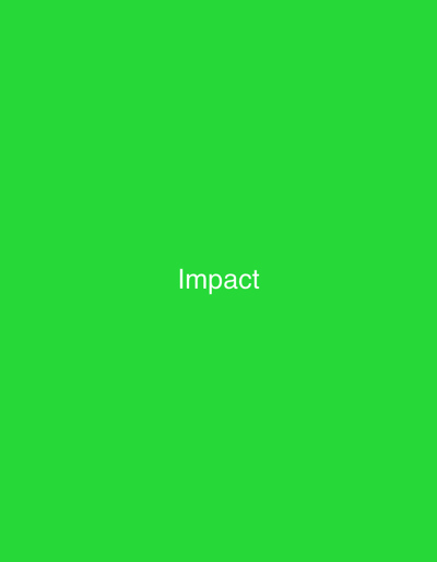 The image is a simple, solid bright green background with the word "Impact" written in white text in the center. There is no visible indication of location within the city of Турынскі сельскі Савет, Belarus. The image is a digital graphic or a photograph of a plain green surface with text. There are no people, subjects, objects, actions, or interactions to describe. The environment is entirely the green background.