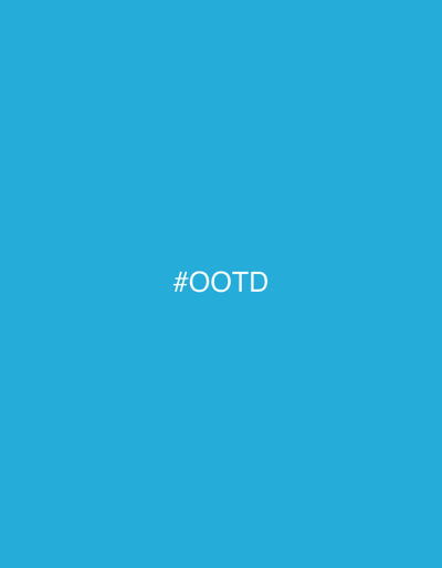 The image is a plain, bright blue background with white text in the center that reads "#OOTD". There is no visible indication of the city of Petrich, Bulgaria, in this image.