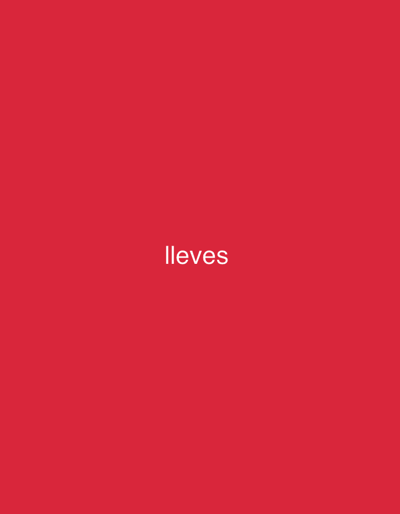 The image is a solid red background with the white text "lleves" centered horizontally and positioned towards the bottom of the frame. There is no discernible location in the city of El Maco, Venezuela, or any people, subjects, objects, actions, or interactions depicted.