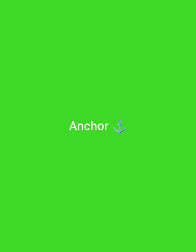 The image is a solid bright green background with the word "Anchor" written in white text in the center. To the right of the word is a small, silver anchor emoji. There are no people or any other objects or environmental features present. The location in the city of Shaba, Nigeria is not depicted or referenced in the image.