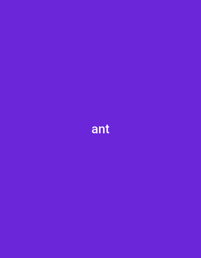 The image is a solid purple background with the word "ant" written in white text in the center. There is no indication of Jauro Sent, Nigeria, or any other geographical location. The scene is devoid of people, subjects, objects, actions, interactions, and environmental details beyond the color of the background and the text.