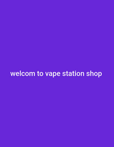The image is a simple, flat graphic with white text centered on a solid purple background. The text reads "welcom to vape station shop". There are no people, objects, actions, interactions, or environmental details present in the image. The image is not located in the city of Sidi Abdelrahman, Egypt.