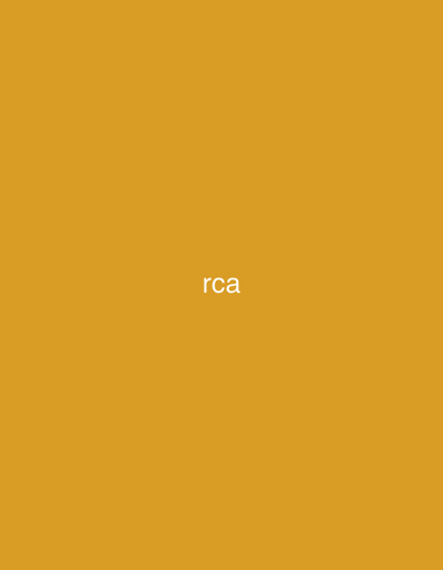 The image displays a solid mustard yellow background. Centered horizontally and vertically on this background are the three lowercase letters "rca" rendered in a plain white sans-serif typeface. No other subjects, objects, people, or environmental details are visible within the frame. This graphic is associated with the city of Dar Bouazza, Morocco.
