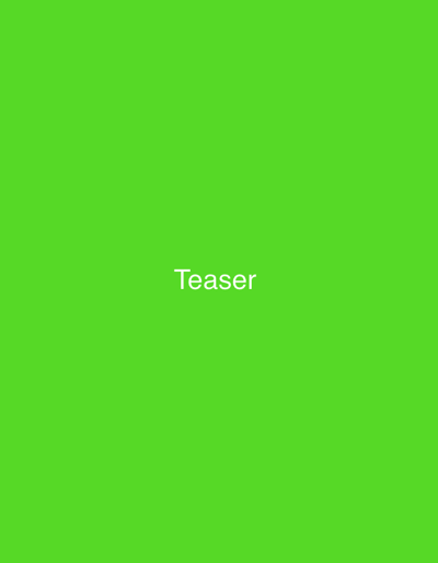 The image is a solid, vibrant green background with the word "Teaser" written in white text in the center. There is no depiction of Mayo Dasa, Nigeria, or any other location. There are no people, subjects, objects, actions, or interactions visible in the image.