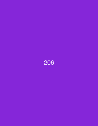 The image displays the number "206" in white text against a solid purple background. There are no other discernible objects, people, or environmental details present in the image. The location in the city of Mayo Dasa, Nigeria, is not depicted or suggested by the visual content.