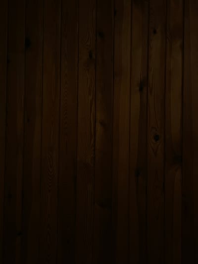 A close-up, dimly lit, vertical shot of a dark wooden wall. The wood planks are narrow and appear to be tongue-and-groove, with visible grain patterns and some knots. The overall impression is one of textured, aged wood. No people or objects are present in the frame, and the scene is devoid of any urban context that would place it in Jihlava, Czechia, or any specific location. The lighting is subdued, with shadows obscuring finer details and creating a somber atmosphere.