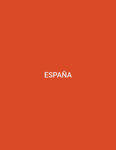 The media file is a static image featuring the word "ESPAÑA" in large, white, sans-serif font centered on a vibrant orange background. The word "ESPAÑA" is capitalized and has a tilde above the "N". The background is a solid, uniform color, suggesting a graphic design or a minimalist presentation. There are no people, objects, or scene elements visible beyond the text and background. The image does not convey any specific activity or event, nor does it offer any visual cues regarding time of day, weather, or specific location beyond the text itself. The only discernible information is the word "ESPAÑA," which translates to "Spain."