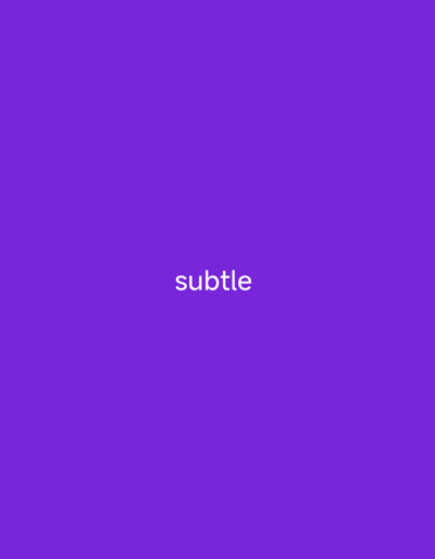 The image is a solid purple background with the word "subtle" written in white text centered horizontally and slightly below the vertical center. The text is in a sans-serif font. There are no people, objects, or specific scenes depicted. The context of Wuro Sani, Nigeria is not visually apparent in the image itself.