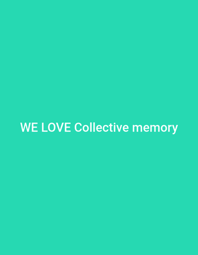 The image is a solid teal background with white text that reads "WE LOVE Collective memory". There is no discernible location in the city of Yessentukskaya, Russia. The image is a simple graphic design with text overlay.