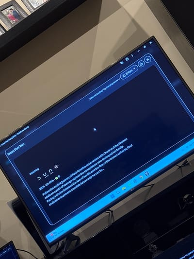 A television screen displays a streaming service interface, showing the movie "Dune: Part Two" (2024). The movie description reads: "Follow the mythic journey of Paul Atreides as he unites with Chani and the Fremen while on a path of revenge against the conspirators who destroyed his family. Facing a choice between the love of his life and the fate of the known universe, Paul endeavors to prevent a terrible future only he can for..." The screen indicates the movie is 2 hours and 47 minutes long. A notification at the bottom reads, "Video not loading? Try changing server→". The top right corner displays the weather, 12°C and overcast.