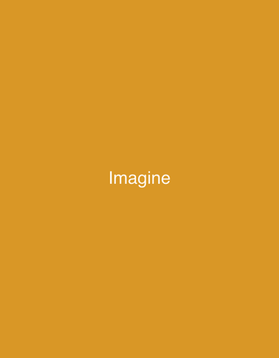 The image shows the word "Imagine" in white text centered on a solid orange background. There are no people, objects, actions, interactions, or environmental details visible in the image. The location in the city of Турынскі сельскі Савет, Belarus is irrelevant to the content of the image.