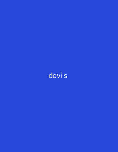 The image is a close-up of a blue background with the word "devils" written in white text. The text is centered horizontally and positioned in the lower half of the image. There is no discernible location in the city of Mayo Dasa, Nigeria.
