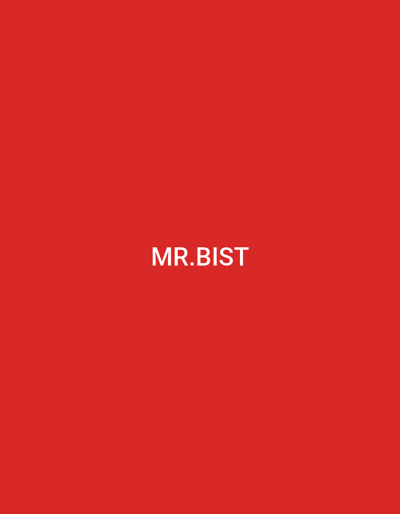 The image is a solid red background with the white text "MR.BIST" centered horizontally. There are no people, objects, actions, interactions, or environmental details to describe within the city of Küçükçekmece, Turkey, or anywhere else.