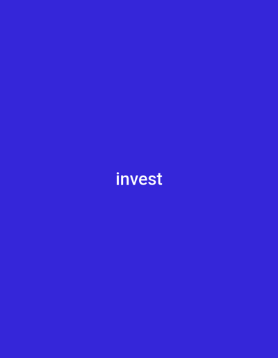The image is a plain blue background with the word "invest" written in white text in the center. There are no people, objects, or environmental details visible. The location in the city of Numan, Nigeria is not discernible from the image.