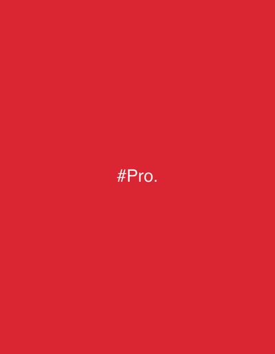 The image is a red background with the text "#Pro." in white. There is no discernible location in Champs-sur-Marne, France, nor any people, subjects, objects, actions, interactions, or other environmental details.