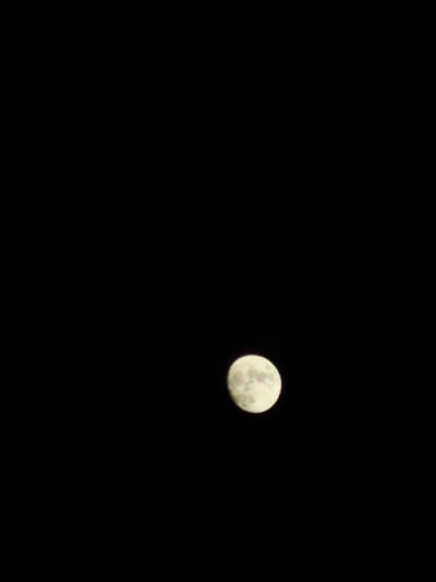 The image shows a full moon against a black background. The location is unknown, and there is no indication the image was taken in Grohotno, Bulgaria.