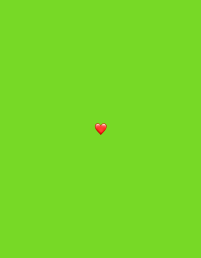 The image is a close-up shot of a single red heart emoji positioned in the center of a bright lime green background. The emoji is rendered with a glossy finish, highlighting its three-dimensional appearance. The background is uniformly colored and lacks any discernible features or textures, suggesting a digitally created or heavily edited image. There are no elements in the image that would indicate a specific location in Mogán, Spain, or any other geographical setting.