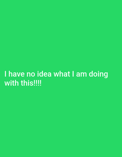 The image is a solid green background with the text "I have no idea what I am doing with this!!!" in white text. The coordinates provided (latitude: 33.947, longitude: -117.463) correspond to a location in Riverside, California, United States. There are no people, subjects, objects, or actions in the image. The environment is a digital, solid green background.