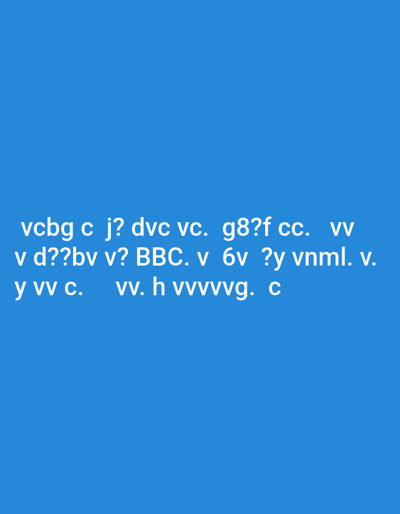 This image displays a solid blue background. White text is rendered across three lines near the bottom of the frame. The text consists of a jumbled sequence of lowercase and uppercase English letters, numbers, and punctuation marks. Specifically, the visible text reads: "vcbg c j? dvc vc. g8?f cc. vv", followed by "v d??bv v? BBC. v 6v ?y vnml. v.", and concluding with "y vv c. vv. h vvvvvg. c". No discernible people, objects other than the text, actions, or specific environmental features are depicted. The scene described in the prompt is located in Huruma ward, Kenya, though this information is not visually represented in the image content.