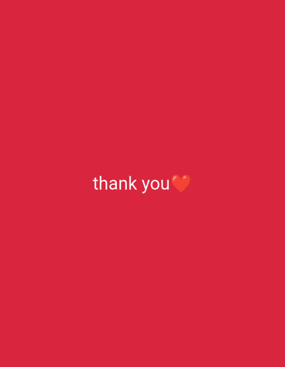 The image is a plain red background with the white text "thank you" and a red heart emoji in the center. There are no elements in the image that would indicate a location in Duman, Indonesia, or any other specific geographic location. The image depicts a simple graphic message.