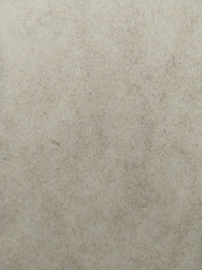 The image shows a close-up view of a textured, light-colored surface, likely paper or cardboard. The texture is rough with visible fibers and small dark specks scattered across it. There are no discernible objects, people, or actions present in the image. The lighting appears even, casting no significant shadows, and the overall impression is of a neutral, blank surface. There is no information in the image that can be used to determine its location within Гожскі сельскі Савет, Belarus, or any other specific geographical context.