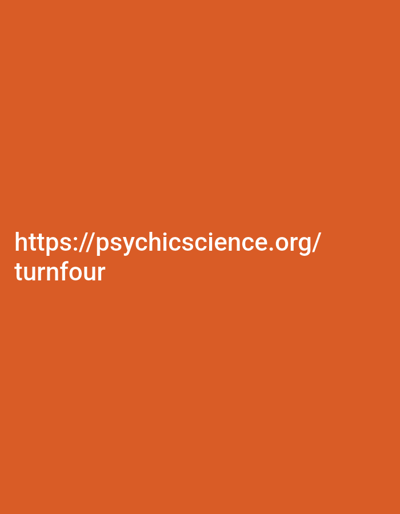 The image is a solid orange background with the text "https://psychicscience.org/turnfour" in white. The URL is clearly visible and likely directs the viewer to a specific page on the psychicscience.org website, potentially related to a "turnfour" promotion or event. The simplicity of the image suggests it's designed to be a clear and direct call to action.