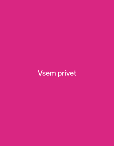 This media file is a solid fuchsia background with white text centered on it. The text reads "Vsem privet". There are no people, objects, or discernible scene elements. The activity or event is simply the presentation of this text on a colored background. No specific time of day, weather, or location cues are present, beyond the general context of the image file itself. The emotion conveyed is neutral, as it is a simple text display. The only visible text is "Vsem privet".