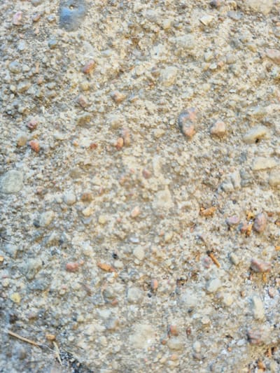 The image depicts a close-up, textured view of a gravelly surface, likely concrete with small stones embedded within it. The overall color palette consists of muted grays, beiges, and small reddish-brown flecks, suggesting a natural or weathered material. There are no discernible people, specific objects, or actions taking place. The focus is on the granular composition of the surface. The location in Švenčionys, Lithuania, is not visually identifiable from the image itself, as it lacks any distinctive landmarks or context clues.