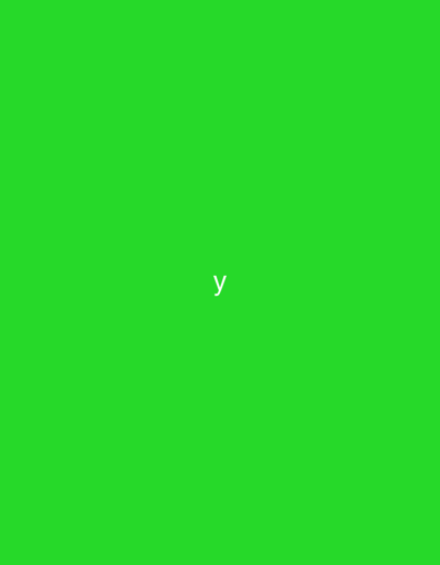 A simple graphic features a solid bright green background. Centered on this vibrant green, a white lowercase letter "y" is displayed. The image is devoid of people, objects, or any discernible scene, and no activity or event is taking place. There are no notable details regarding time, weather, or specific location cues beyond the provided context of Vagharshapat, Armenia, which does not visually correspond to the abstract graphic.