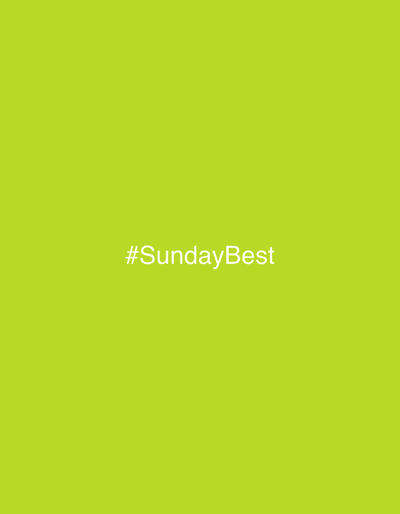 The image is a chartreuse solid color with the white text "#SundayBest" centered on the screen. There is no location in San Fernando, Argentina, or any other location identifiable in the image. No people, objects, actions, interactions, or environment are identifiable.