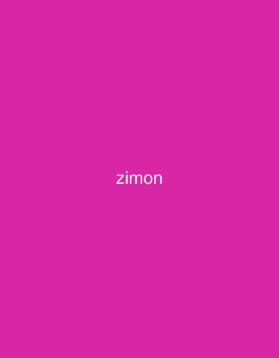 A plain pink background features the word "zimon" in white text. There are no other objects, people, or environmental details visible in the image, and no context regarding its location in El Maco, Venezuela can be inferred.